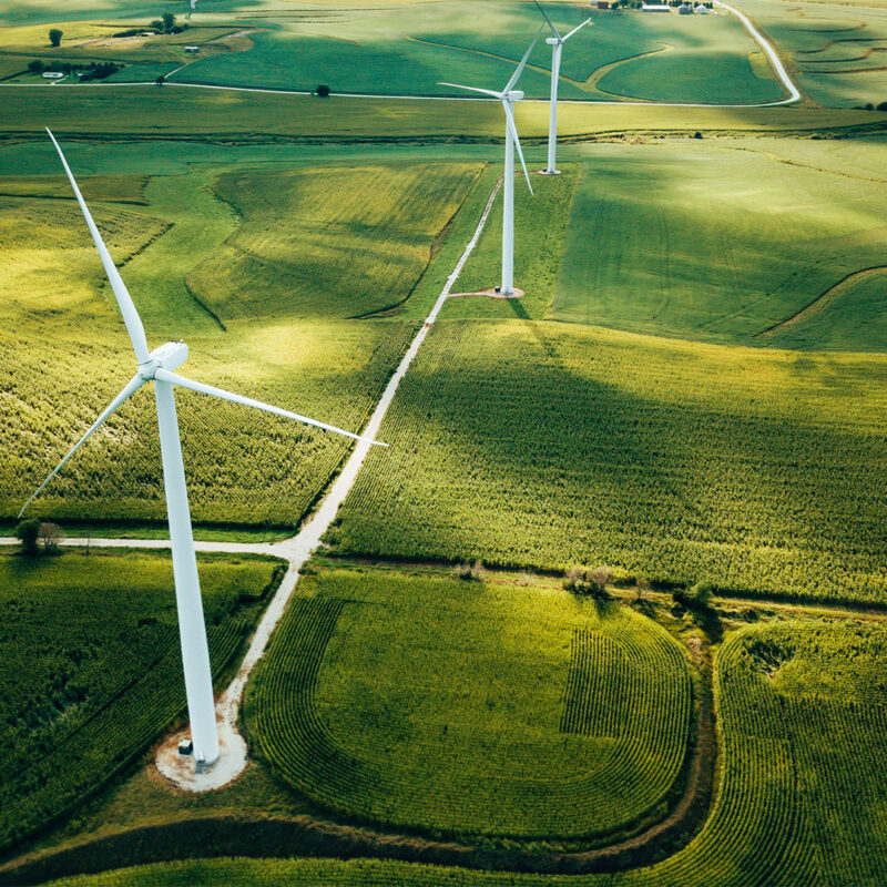 Wind turbine in usa stock photo